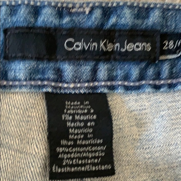 Calvin Klein Midrise Straight Leg Jeans - Picture 4 of 7
